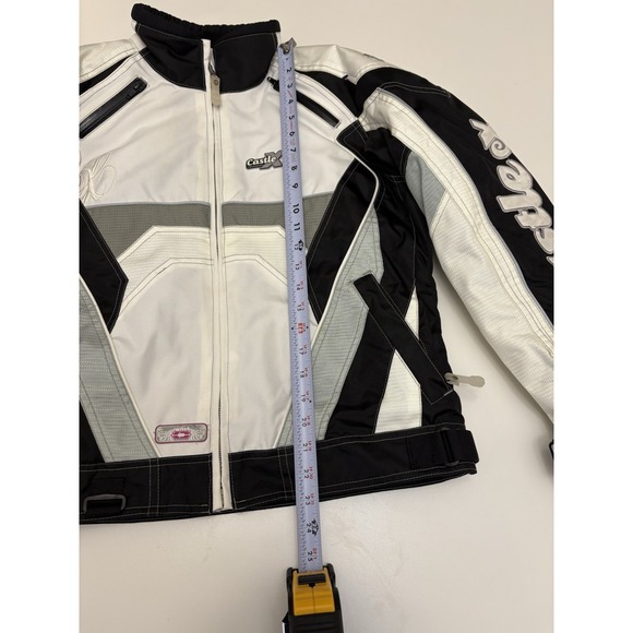 Castle X Snowmobile Racing Jacket White, Black And Gray Womans Size Small - Picture 5 of 6